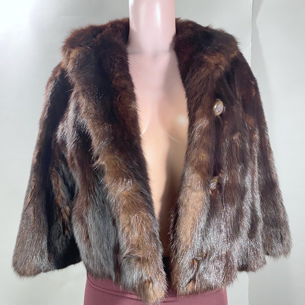 Genuine Vintage Mink Coat from the 1970s Excellent Condition Size Med/Sm